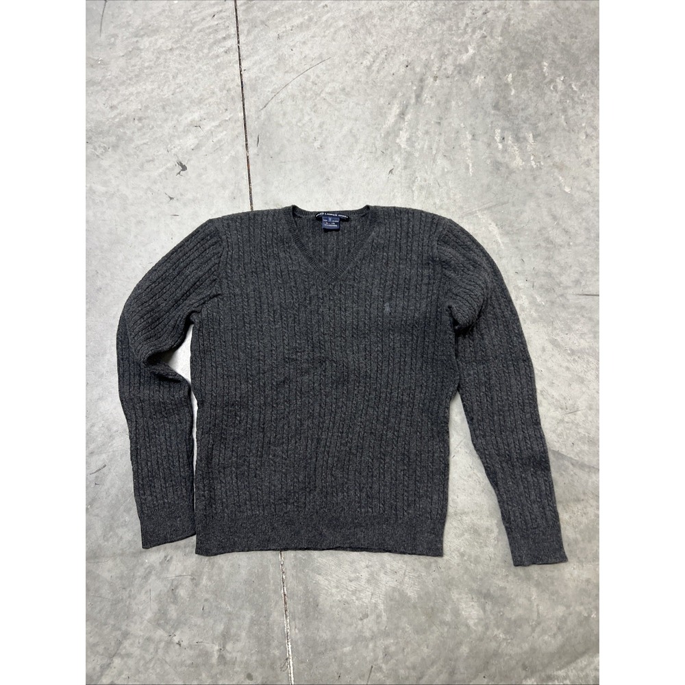 Vintage Ralph Lauren Sport Vneck Charcoal Grey Size Small